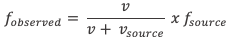 Doppler receding formula
