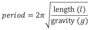 pendulum period formula