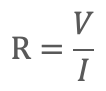 R=VdivI