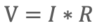 V=IR